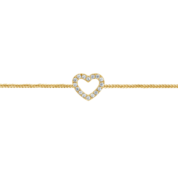Bracelet Sterlingsilver goldplated with white Topaz SE-B195B Jacques Lemans