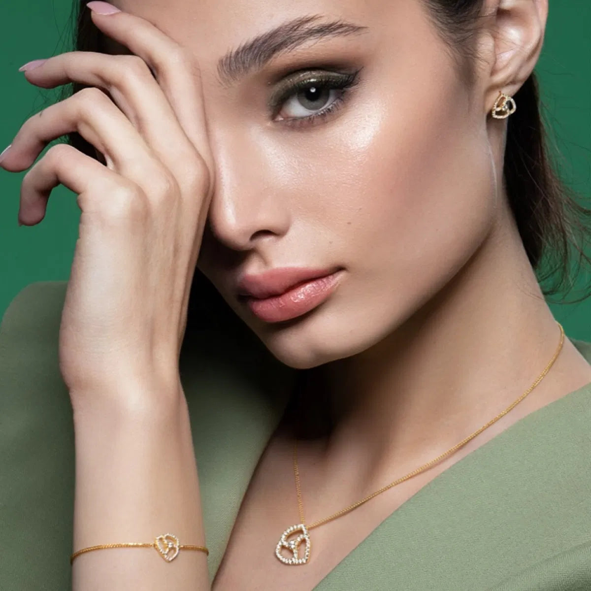 Bracelet Sterlingsilver goldplated with white Topaz SE-B183B Jacques Lemans