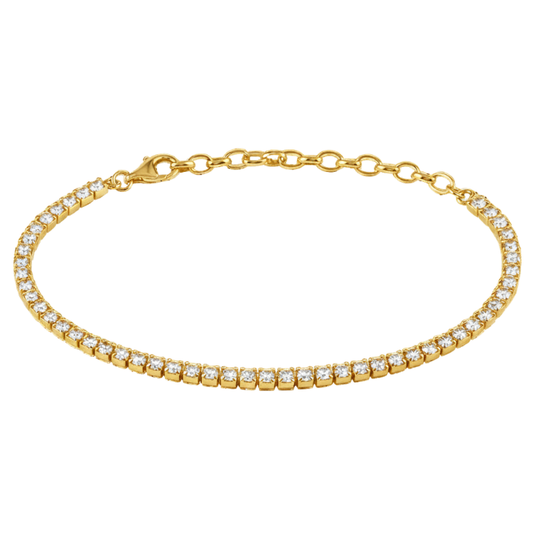 Tennis Bracelet Sterlingsilver goldplated with Topazen SE-B205A Jacques Lemans
