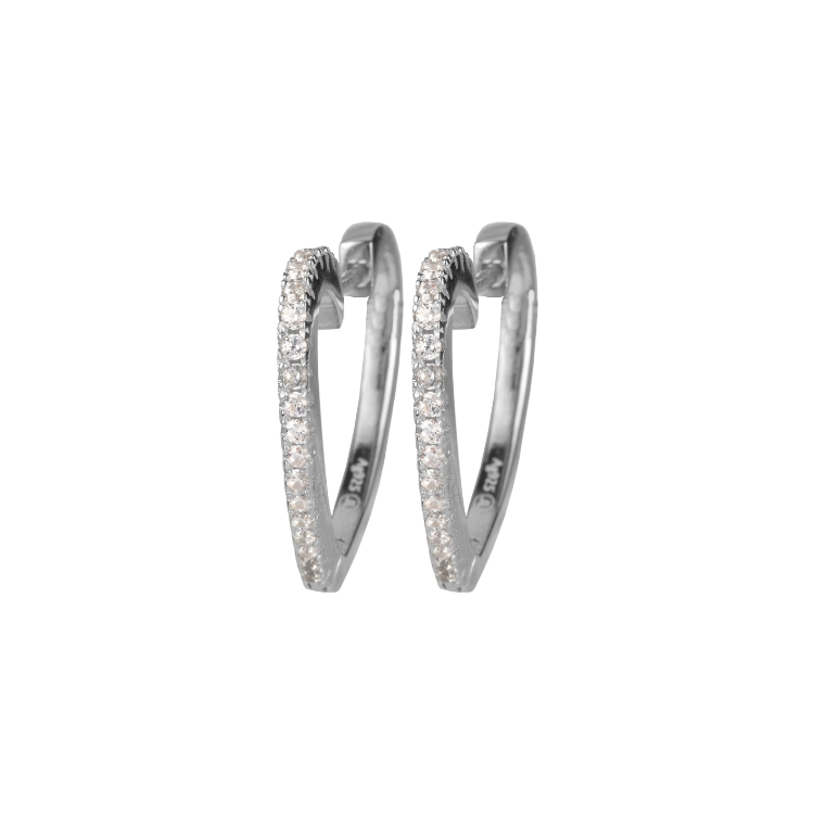 Ear studs Sterlingsilver goldplated with white Topaz SE-O198B Jacques Lemans (Copia)