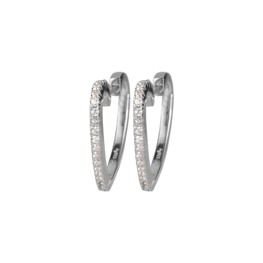 Ear studs Sterlingsilver goldplated with white Topaz SE-O198B Jacques Lemans (Copia)