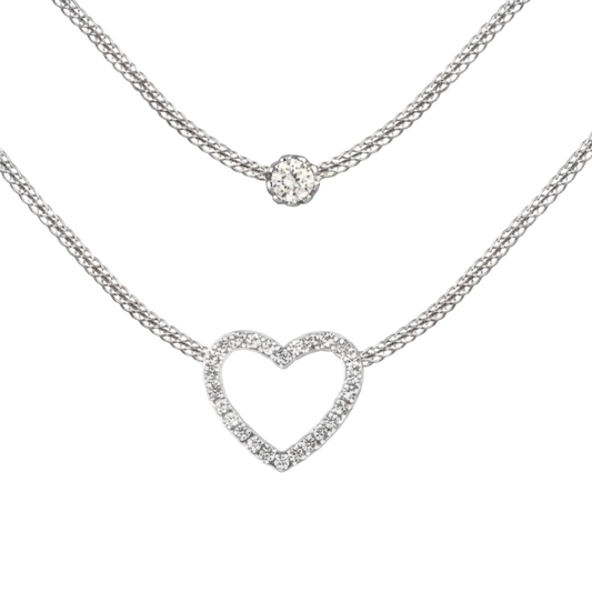 Chain Sterlingsilver with White Topaz SE-C196A Jacques Lemans