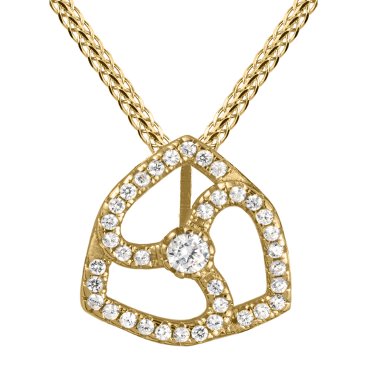Chain Sterlingsilver goldplated with white Topaz  SE-C183B Jacques Lemans