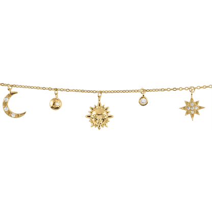 Bracelet Sterlingsilver goldplated with white Topaz Jacques Lemans