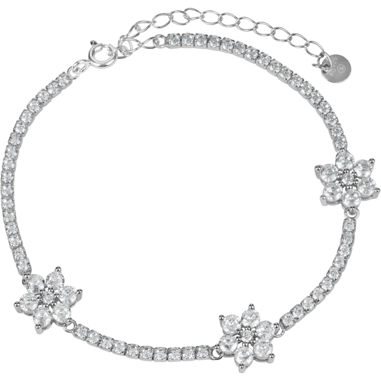 Bracelet "Flower" Sterlingsilver with Topazen Jacques Lemans