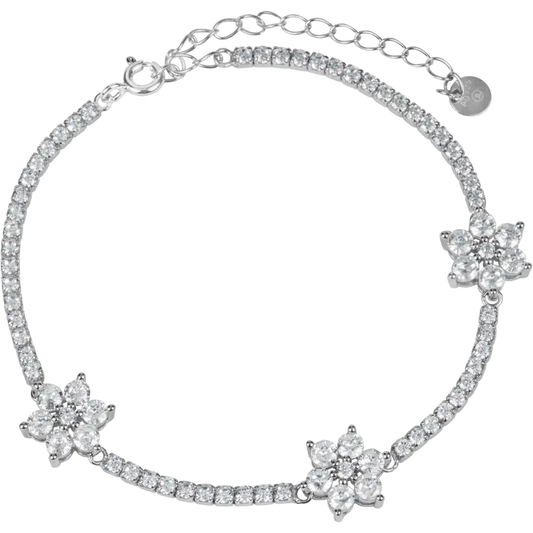 Bracelet "Flower" Sterlingsilver with Topazen Jacques Lemans