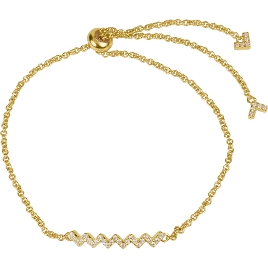 Bracelet Sterlingsilver goldplated with Topazen SE-B236B Jacques Lemans