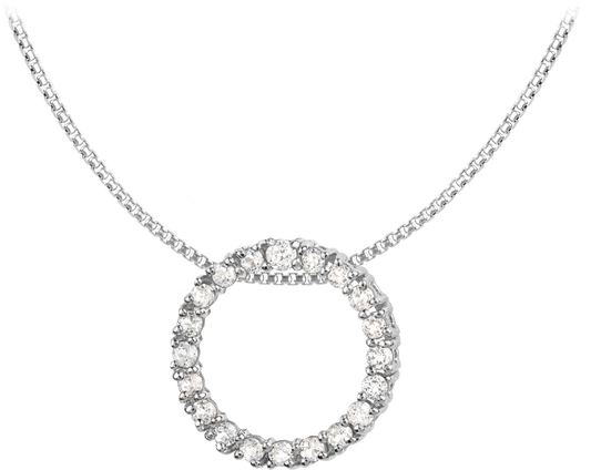 Chain Sterlingsilver with White Topaz SE-C121A Jacques Lemans