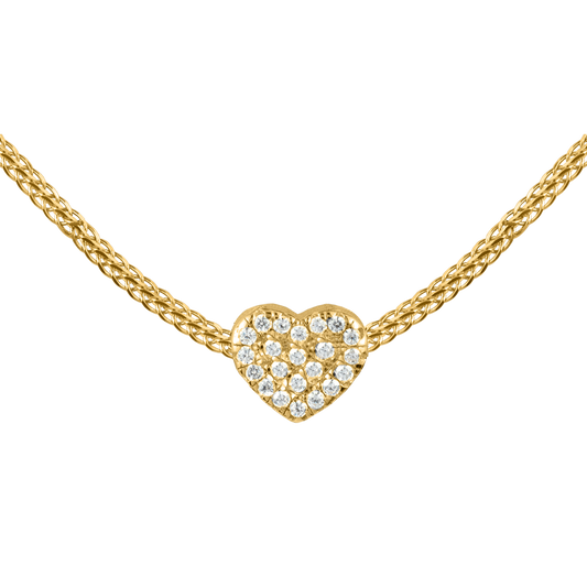 Chain Sterlingsilver goldplated with white Topaz SE-C194B Jacques Lemans