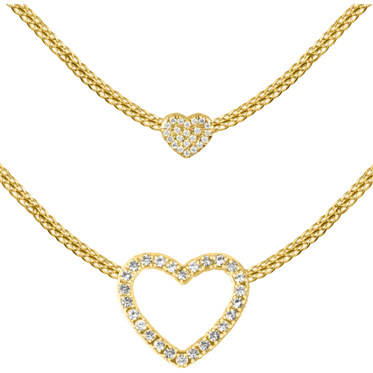 Chain Sterlingsilver goldplated with White Topaz Jacques Lemans