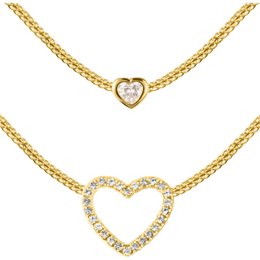 Chain Sterlingsilver goldplated with White Topaz SE-C197B Jacques Lemans