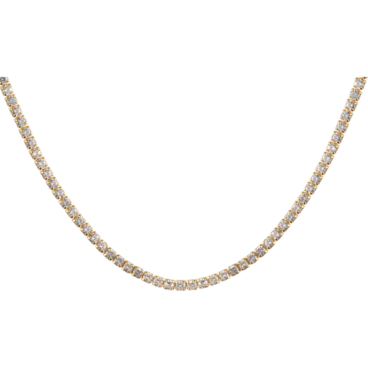 Tennis Chain Sterlingsilver goldplated with Topazen SE-C205B Jacques Lemans