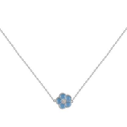 Chain "Flower" Sterlingsilver with Emaille/Topaz SE-C247C Jacques Lemans