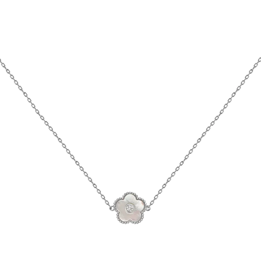 Chain "Flower" Sterlingsilver with MOP/Topaz SE-C247E Jacques Lemans