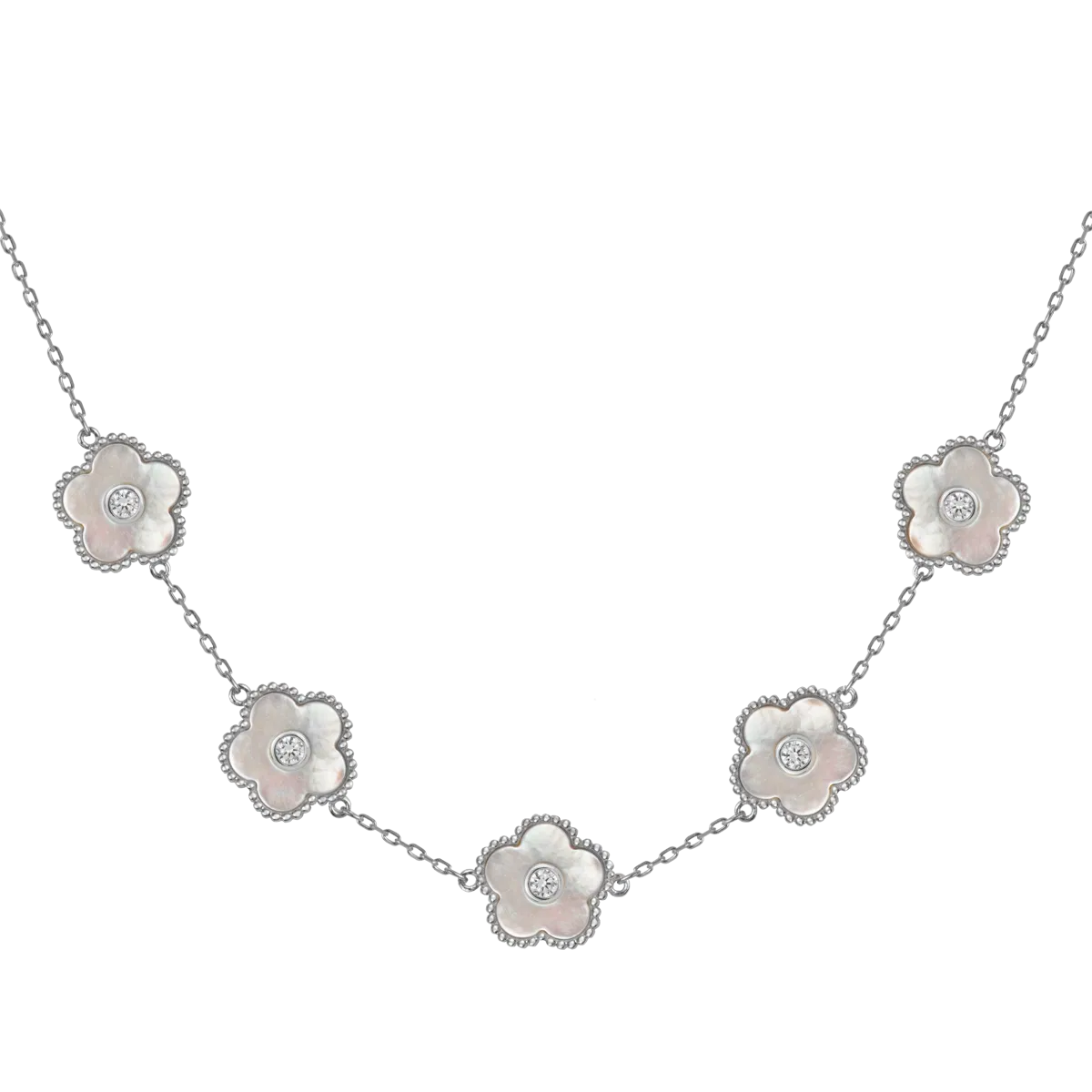 Chain "Flower" Sterlingsilver with MOP/Topazen SE-C247K Jacques Lemans