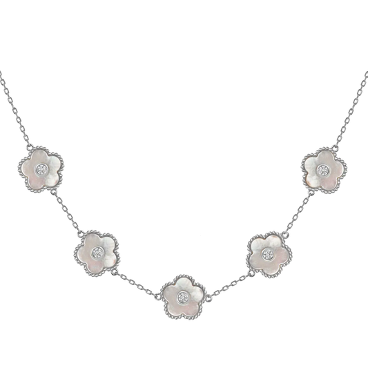 Chain "Flower" Sterlingsilver with MOP/Topazen SE-C247K Jacques Lemans