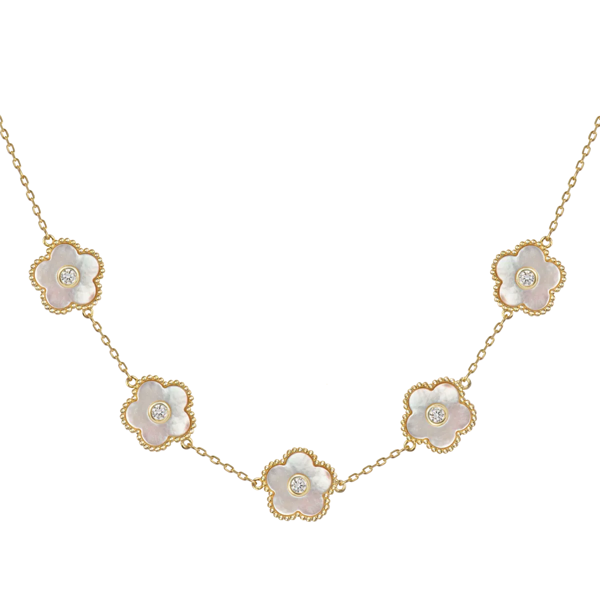 Bracelet "Flower" Sterlingsilver goldplated with MOP/Topaz SE-B247L Jacques Lemans