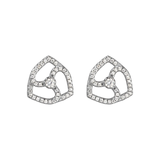 Ear studs Sterlingsilver with white Topaz SE-O183A Jacques Lemans