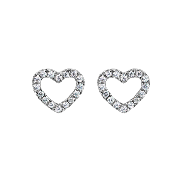 Ear studs Sterlingsilver with white Topazen Jacques Lemans