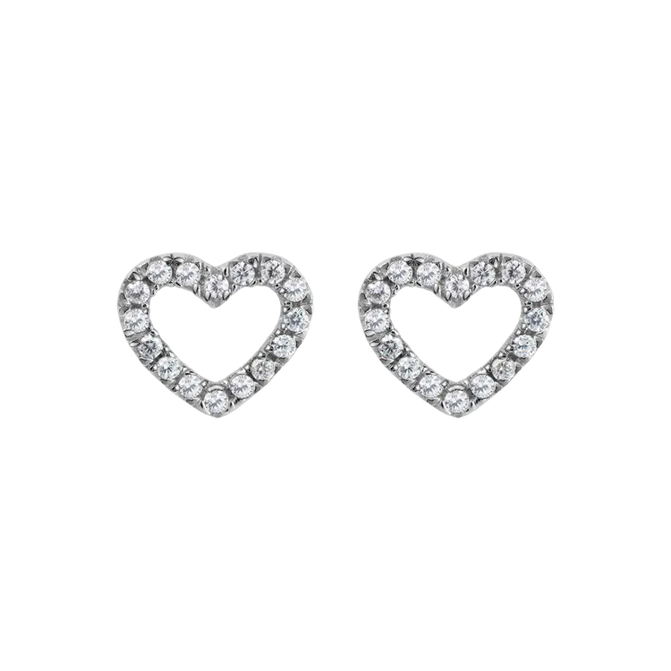 Ear studs Sterlingsilver with white Topazen Jacques Lemans