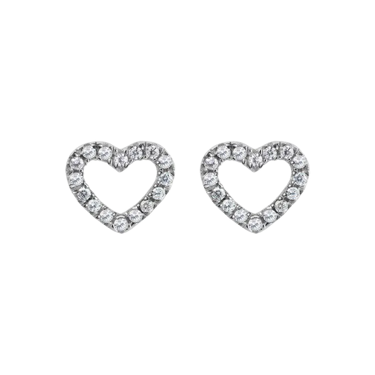 Ear studs Sterlingsilver with white Topazen Jacques Lemans