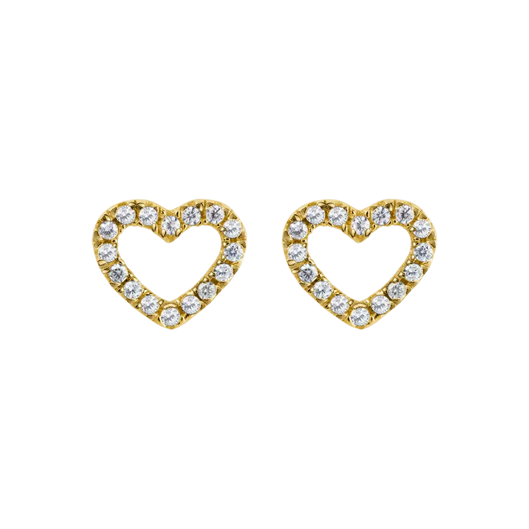 Ear studs Sterlingsilver goldplated with white Topaz Jacques Lemans