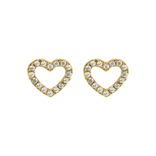 Ear studs Sterlingsilver goldplated with white Topaz Jacques Lemans