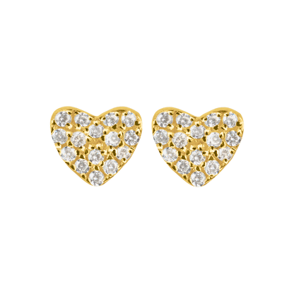 Ear studs Sterlingsilver goldplated with white Topaz SE-O195B Jacques Lemans