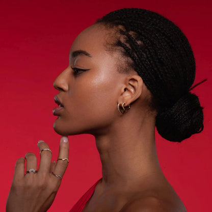 Ear studs Sterlingsilver goldplated with white Topaz SE-O198B Jacques Lemans