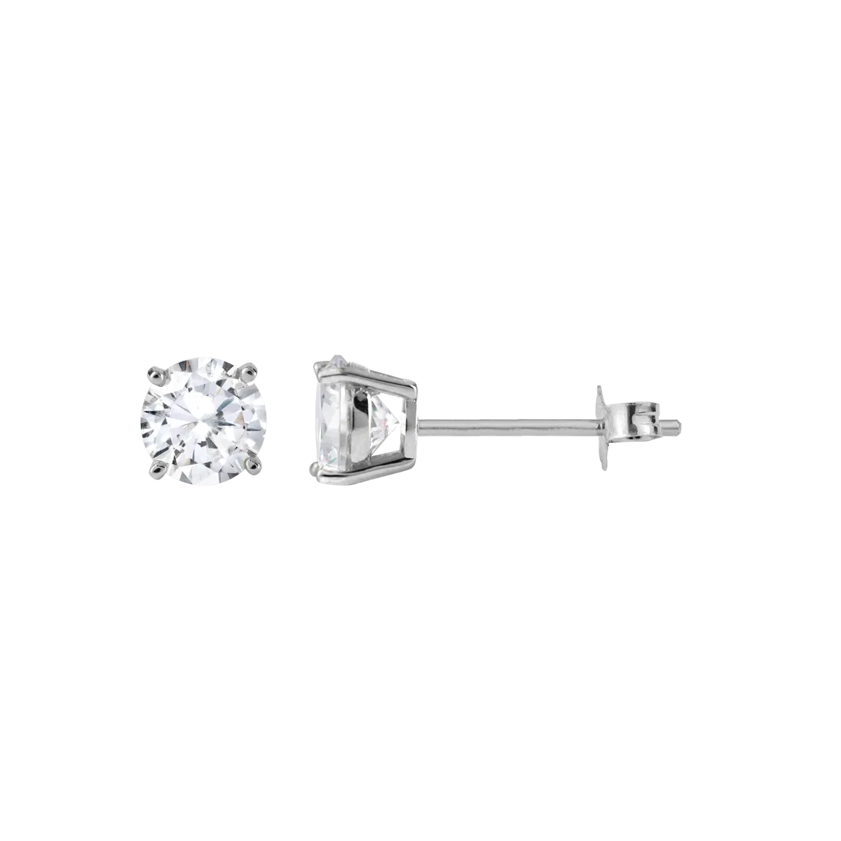 Solitär Ear studs Sterlingsilver with Topaz 8mm SE-O203A Jacques Lemans