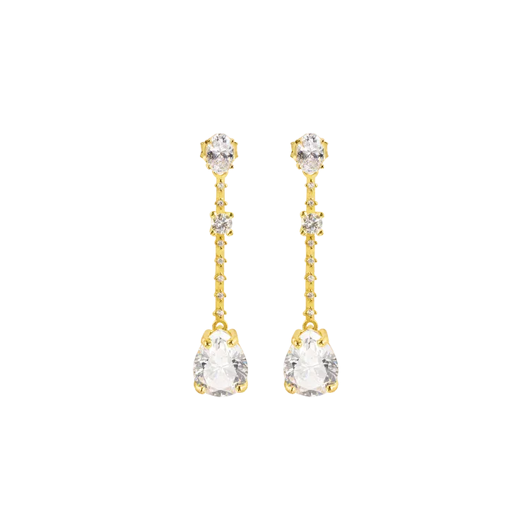 Ear studs Sterlingsilver goldplated  with Topazen SE-O211C Jacques Lemans