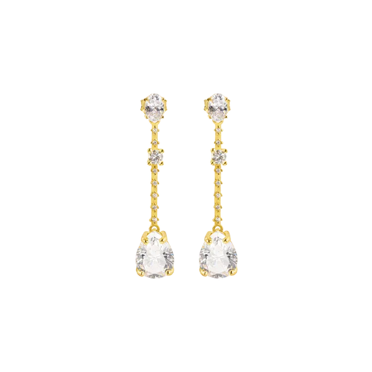 Ear studs Sterlingsilver goldplated  with Topazen SE-O211C Jacques Lemans